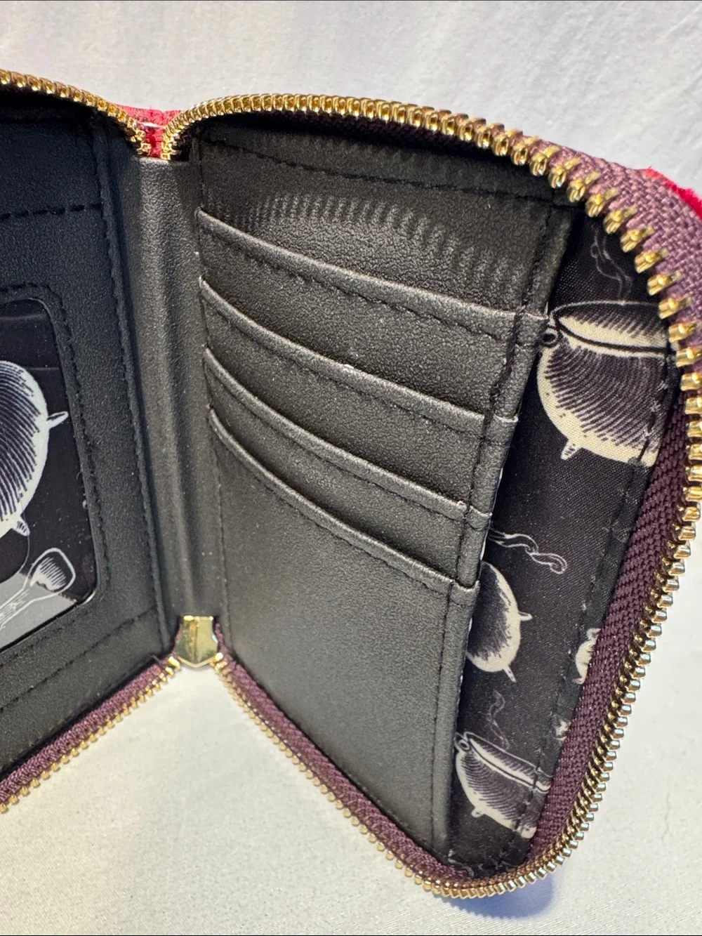 Loungefly Burgundy Velvet 'I Smell Children' Coin Purse